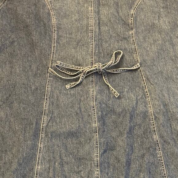 Bill Blass Jeans Vintage Y2K Denim Button Front Dress Size 3X Plus - Picture 5 of 8